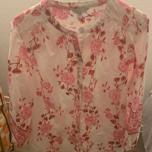 Lucky Brand Pink Floral Blouse